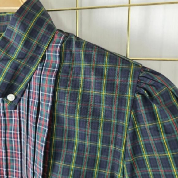 NWT Ralph Lauren Black Watch Plaid Tartan Preppy Quarter Button Cotton Dress - Picture 3 of 8